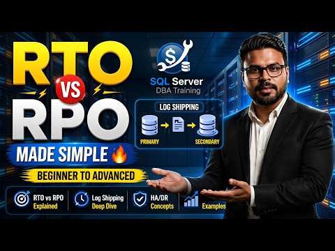 👉 RTO vs RPO Made Simple 🔥 | Log Shipping Beginner to Advanced (In-Depth Guide)⚡#sqlserver