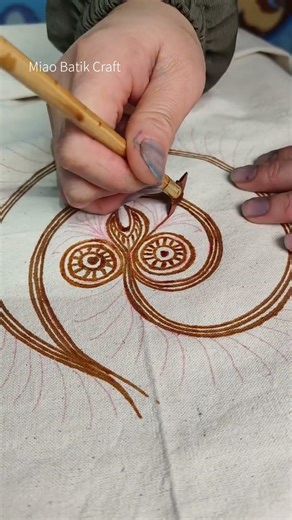 Traditional Batik Wax Drawing