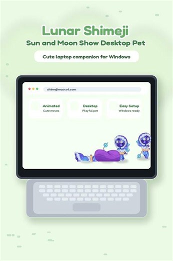 Lunar Desktop Shimeji for Windows | Cute Animated Mascot