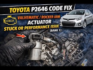 Toyota P2646 Code Fix | Valvematic / Rocker Arm Actuator Stuck or Performance Issue (Bank 1)