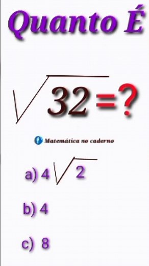 Qual é a raiz quadrada de 32?