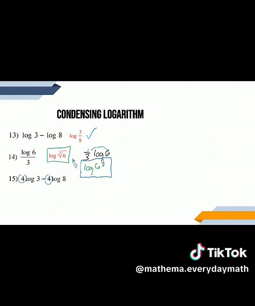 Condensing Logarithms for Grade 11 Students