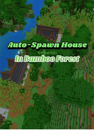 #minecraft #gaming #fyp Auto spawn minecraft house in bamboo forest @Minecraft House Building Cheat