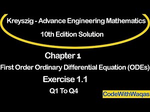 Kreyszig Advance Engineering Mathematics solution Exercise 1.1 in Urdu/Hindi