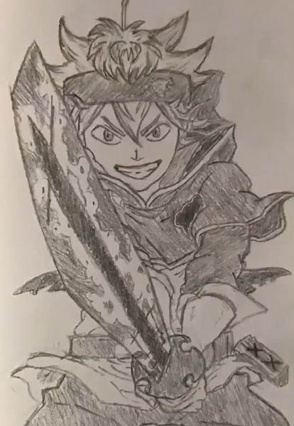 Asta from Black Clover – Sketch Artwork Showcase