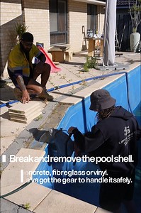 🏗️ From Pool to Perfect 👌 Thinking of reclaiming your backyard? Here’s how we transform old pools into clean, usable spaces 👇 1️⃣ Drain it down – out with the water, ready for a fresh start. 2️⃣ Gear up – our professional equipment’s ready to roll. 3️⃣ Break & remove the pool shell – concrete, fibreglass, or vinyl, we handle it all. 4️⃣ Clear the waste – we load it up and take it away, leaving no mess behind. 5️⃣ Backfill with clean fill – building a solid base for your new yard. 6️⃣ Compact 