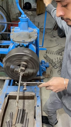 Amazing Spring Making from Single Wire on Lathe Machine | Satisfying Metal Work
