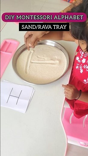 Activity-38: DIY Montessori Sand/Rava tray | Pre-writing activity | Kids learning