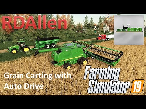Setting Up a Grain Cart with Auto Drive in Farming Simulator 19