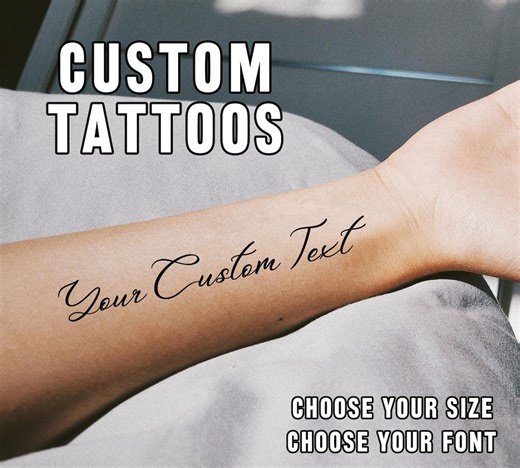 Custom Words Temporary Tattoo - Personalized Name - Handwriting Tattoo - Custom Script Tattoo - Word Tatto- Signature Tattoo - Etsy UK