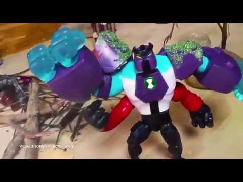 OMNI-ENHANCED Four Arms & Heatblast Battles | Ben 10 Toys