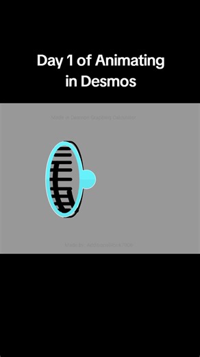 Day 1 of Animating in Desmos #desmos #math #algebra #animation #geometrydash #fyp