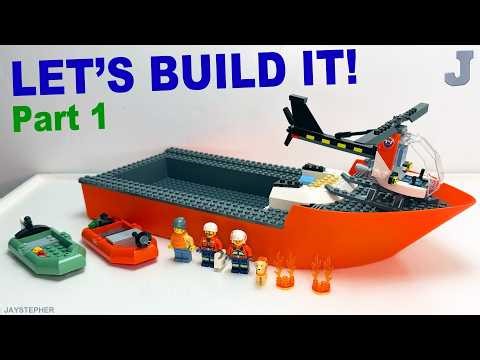 LEGO City 2026 Coast Guard Rescue Boat 60504 Unboxing & Build Part 1