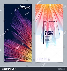 Modern Banners Design 3d Mesh Mandala Stock Vector (Royalty Free) 508703164 | Shutterstock