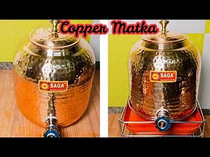 Pure copper Matka |water tank | healthy benefit copper | 5 litre copper pot |saga company original /