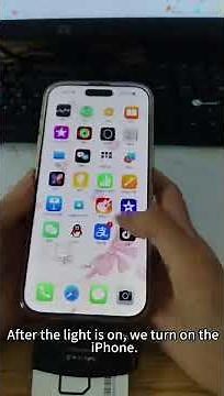 9th step: Using the card reader for the Apple phone usage process