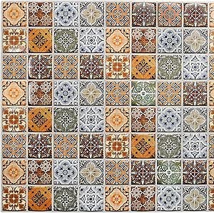 Dundee Deco PG7058 Multicolor Faux Abstract Fractal Patterns, 3.2 ft x 1.6 ft, PVC 3D Wall Panel, Interior Design Wall Paneling Decor, 5 sq. ft.