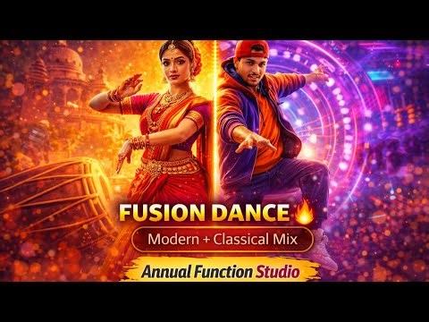 Fusion Dance Theme | Modern & Classical Annual Function Performance | Annual Function Studio 🔥