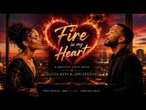 Alicia Keys, Jon Legend - Fire in my heart ( lyric video)