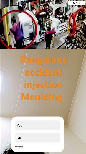"Injection Moulding Accident Caught on Camera | Industrial Safety Warning ⚠️🏭"