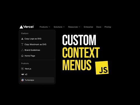How Does Vercel Do Custom Context Menus? The Context Menu Event