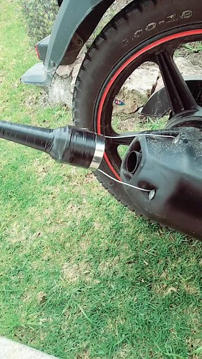 Close-Up of Motorcycle Exhaust Pipe Features