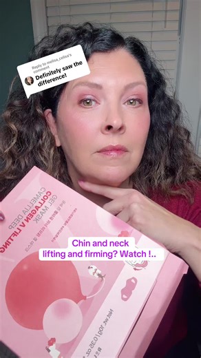 Replying to @melisa_celisa these Round Lab Camellia Deep Collagen V lifting gel masks definitely help to firm my chin and neck ..more with consistent use! #neckfirming #doublechin #neckwrinkles #saggyneck