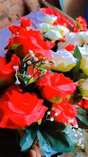Rose flower 7 steek bunch making ideas ll #shorts #grandflowerdecoration #viral