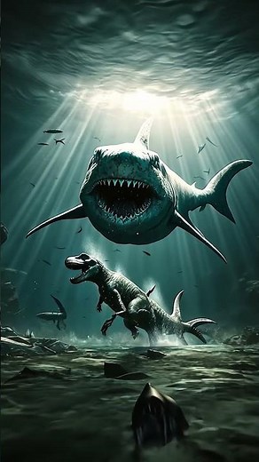T-Rex vs Megalodon Vs Dinosaurs - (Megalodon, Titanoboa, Stegosaurus)
