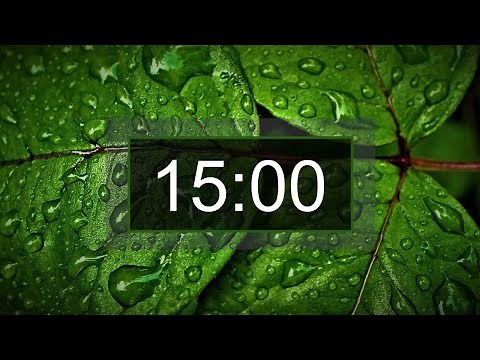 Countdown timer, 15 minutes with relaxing music for concentration