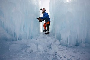 Dillon ice castle nears completion, set to include 50-foot ice slide