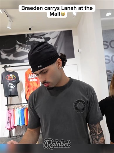 Braeden Carries Lanah at the Mall