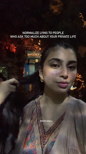 Normalize setting boundaries even if that means lying a little to protect your peace. Some people don’t ask out of care, they ask out of curiosity. Not everyone deserves access to your private life, your struggles, or your plans. It’s okay to keep things to yourself, to smile and change the topic, or to give half-answers that protect your space. Your privacy isn’t secrecy, it’s self-respect. . . . . . . . . . . #relatable #relatablememes #quotes #love #bollywood #explore #explore #usa #foryou #i