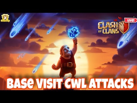 Clash of Clans Live | Cwl Attacks+ Base Visit | COC Live Join uss #coc #shorts