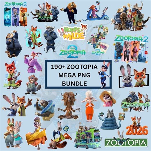 Zootopia 2 Clipart PNG, Zootopia 2 Layered Svg, Cartoon Sublimation Png, Letter & Numbers for Birthday Cake Topper, Shirts, Digital Download - Etsy UK