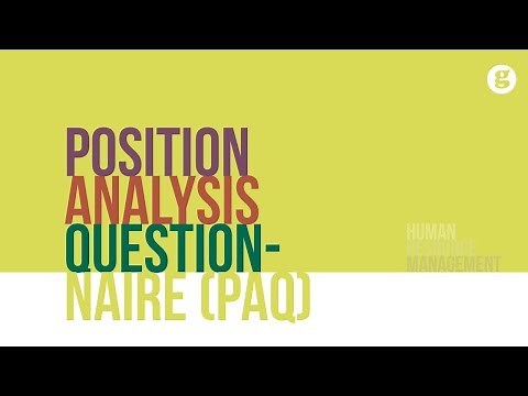 Position Analysis Questionnaire (PAQ)