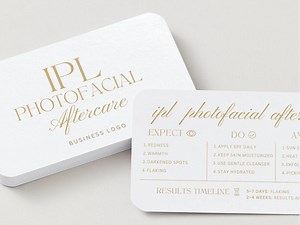 IPL Photofacial Aftercare Card: Editable Post IPL Treatment Care Instructions Template, Med Spa, Esthetician, White Gold, Canva - Etsy Canada