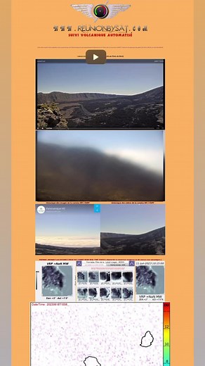 #pitondelafournaise : 🇷🇪🌋. Petit tour d’horizon des cams et graphiques de l’OVPF/IPGP/IRIS du volcan de la Reunion. Toujours de la sismicité au sein de la chambre magmatique et inflation sommitale toujours à l’arrêt. A suivre…. #iledelareunion | Reunionbysat