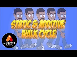 Making a static and an additive walk cycle in Anime Studio/MOHO Pro.