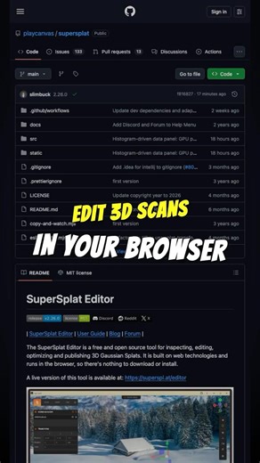 SuperSplat: PlayCanvas's Free Browser-Based 3D Gaussian Splat Editor