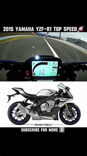 2015 Yamaha YZF-R1 top speed 301km/ph acceleration#yamaha#yamahar1#topspeed#acceleration#superbike