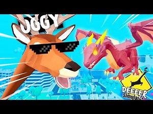 😂Oggy The Deer Found "NEW DRAGON PET" | DEER SIMULATOR FUNNY GAMEPLAY