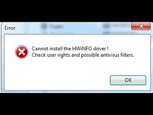 🚩 Cannot install HWiNFO driver