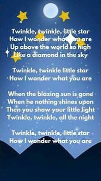 Twinkle Twinkle little star lyrics|Nursery rhymes for kids #twinkle #cartoon #nurseryrhymes