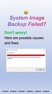How to Fix System Image Backup Failed on Windows 10/11