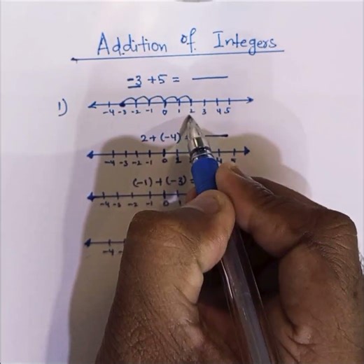 Addition of Integers. #knowledge #maths #mathstricks #education #integers #shorts #addition #tricks