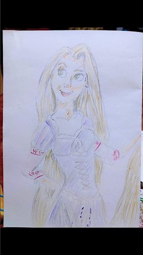自主練習した絵を紹介します。ＰＡＲＴ４６ ラプンツェル「塔の上のラプンツェル」