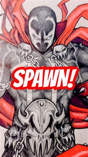 Drawing Spawn Live⚡️Dark Comic Art #spawn #artshorts #drawing #viralshorts #comicart