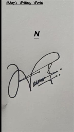 How to sign the letter 💥💥 N 💥💥