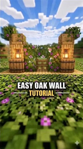 Easy Oak Wall Tutorial in Minecraft! 🔥 | Simple & Aesthetic Build #minecraft #tutorial #shorts